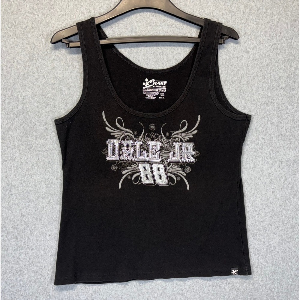 Chase Authentics Dale Earnhardt Jr 88 Speed Diva NASCAR Tank Top Black Womens XL